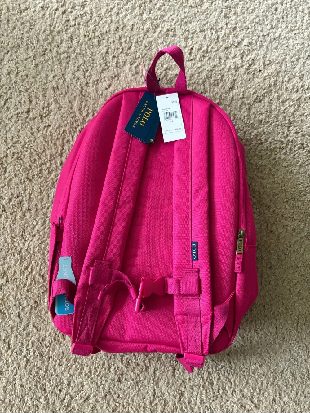 Ralph Lauren Pink Canvas Backpack